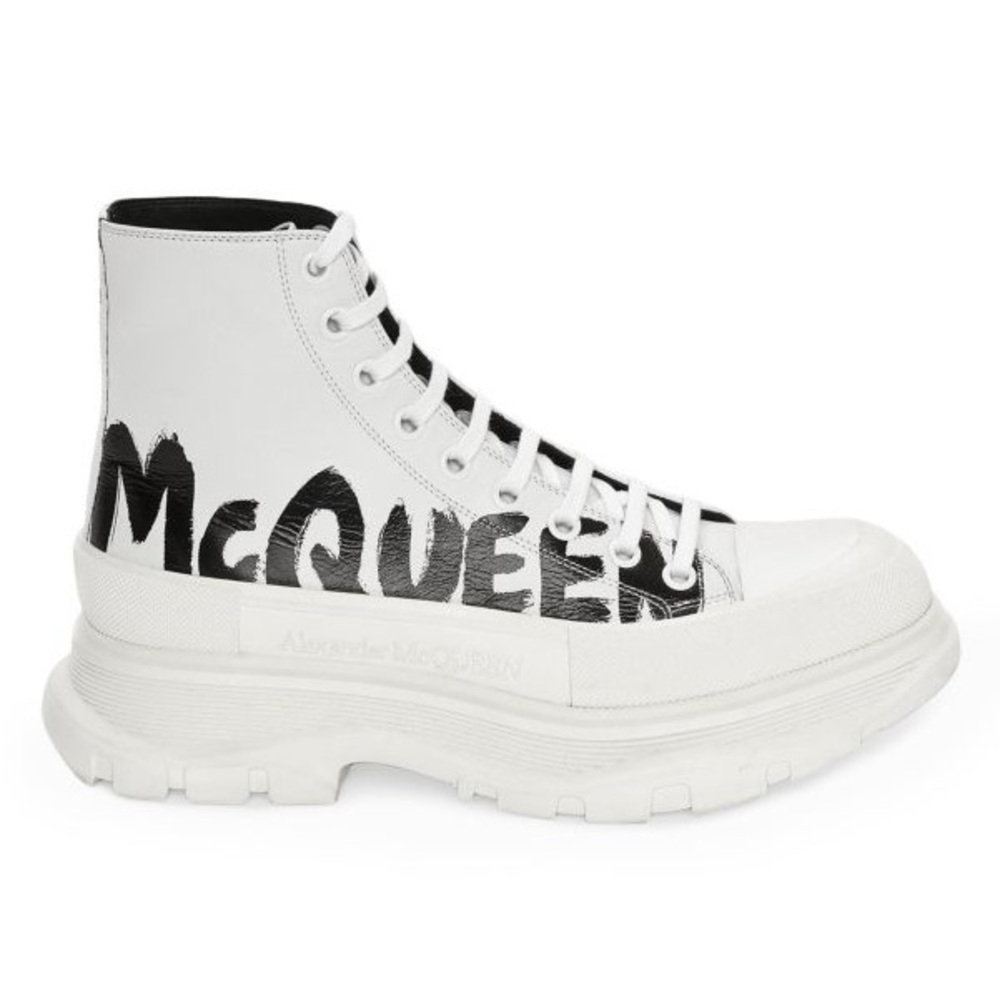 Alexander McQueen Tread Slick Graffiti High-Top Sneakers White Men’s 40.5/US 7.5